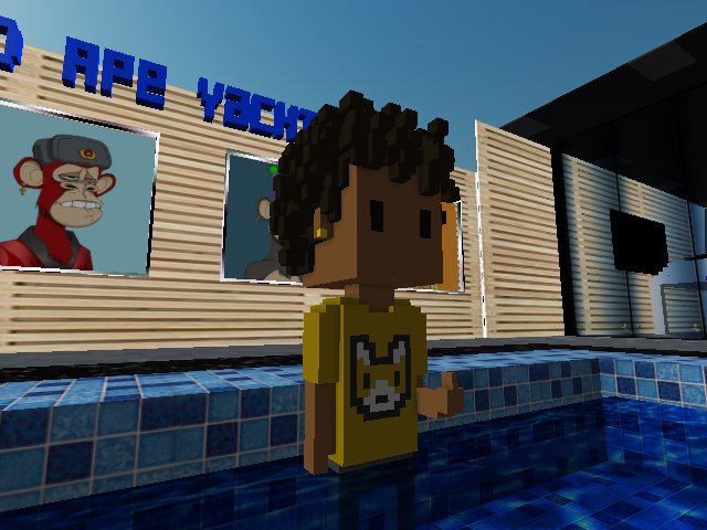 A rude #meebit at the @BAYC pool.