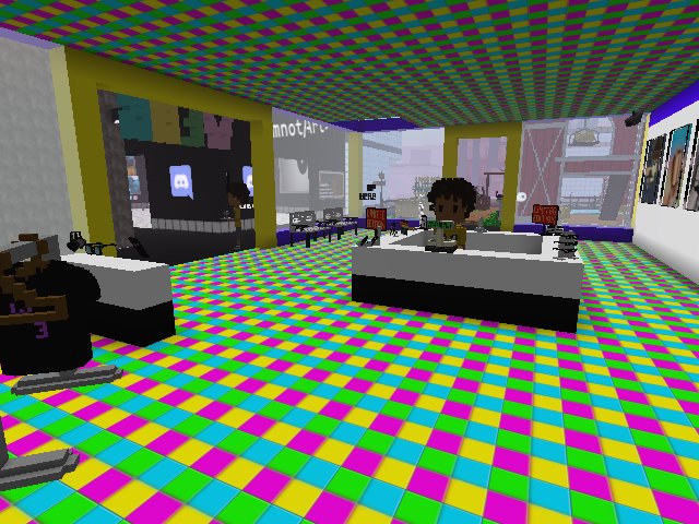 Visiting the Voxel Wear Shop... What a nice place to dress your avatar up!