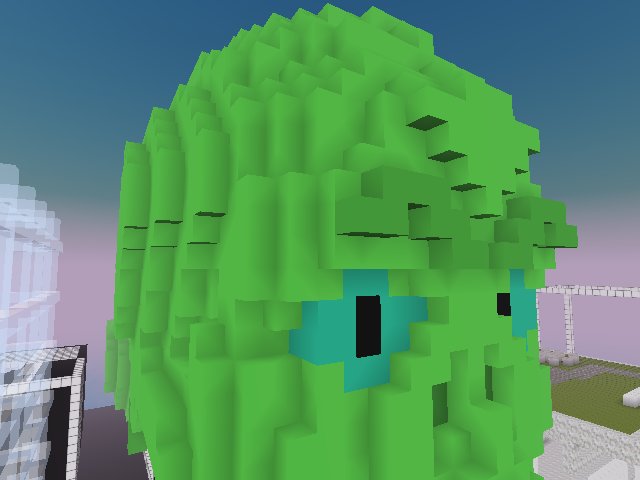 This giant THING even has moving eyes. Very cool.