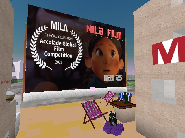 chilling at #milafilm exhibition from @yourmomentsq @mavenarte