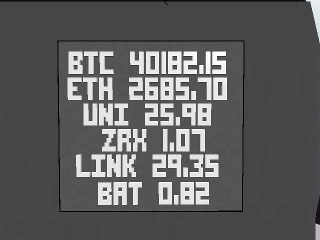 PROTOTYPE LIVE CRYPTO PRICE BOARD @BUILDORDIECV
