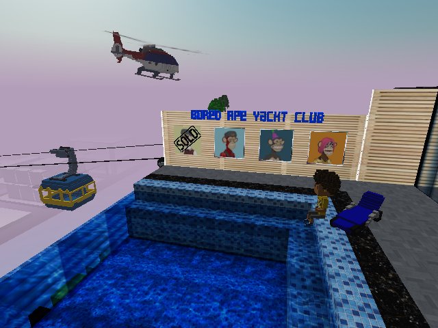 This Little Guy's done well with crypto.... Chilliin at his condo on Euro feet in his infinity pool with his Apes sellin....partial build by @thebeatminer