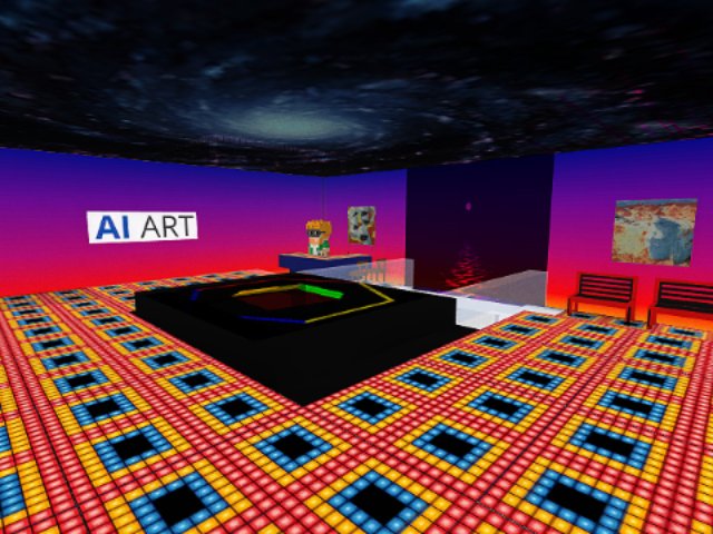 Check out the AI Art House Rooftop Night Club. Bartending by @bnolan