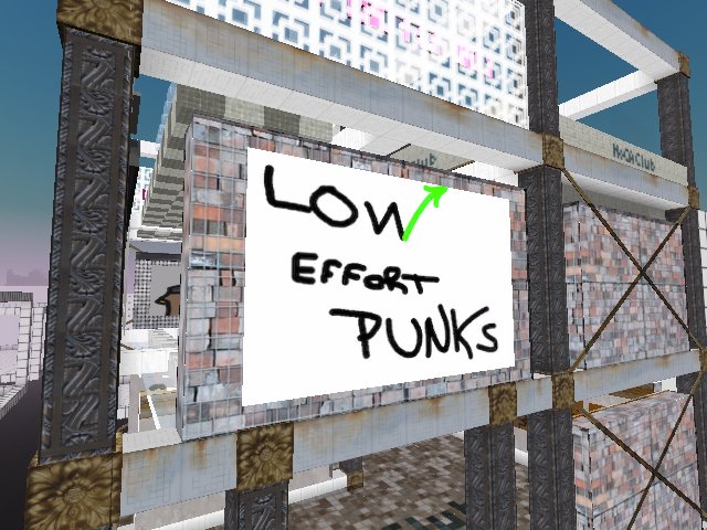 Oh yes the low effort punks big stonk