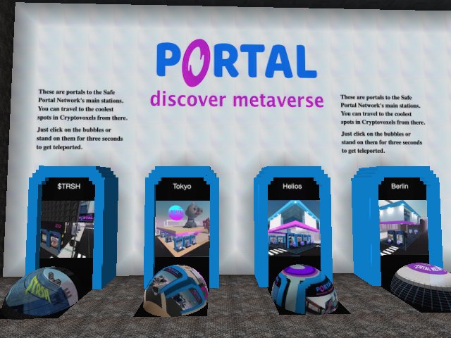 Mini portals on Euro Tower. If you own a parcel and want visitors to discover the best spots (besides yours of course), send them to the portal stations scattered around CV.
