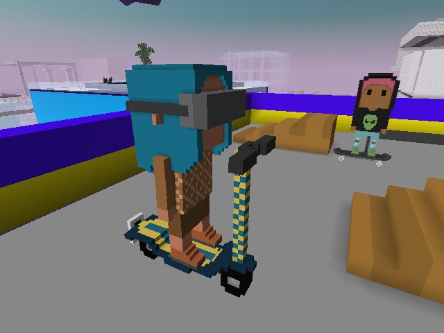 that's not how you ride a scooter! no hands and with vr glasses on!