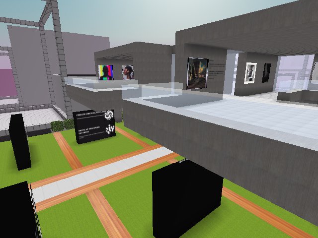 Flying through gallery lands