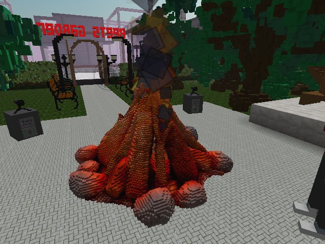Now, that's the coolest - oops! - fire I've seen. Anit-pun intended.