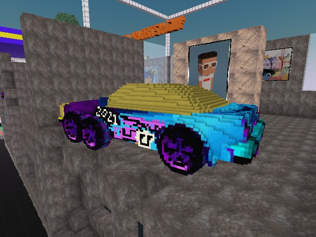 Hot rodded pixelated cruiser...not bad for a 1st remod job.