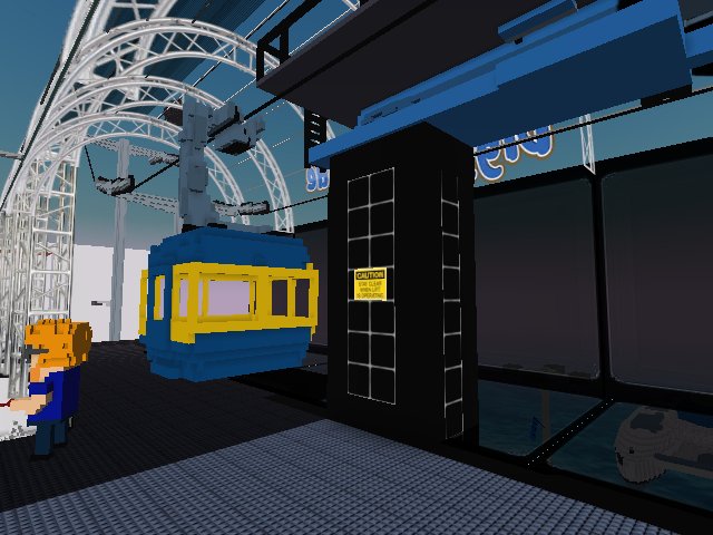 Since really a lot of people couldn't understand why we would remove the cable car from Tokyo to Euro Tower... We let it stay and work the new build around it.