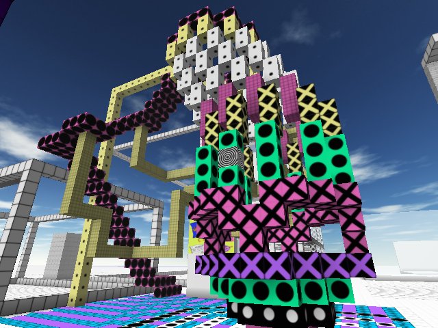 added a staircase and some weird 3D noodles.