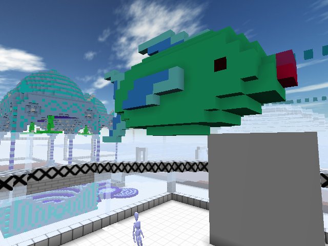 a giant green fish appears