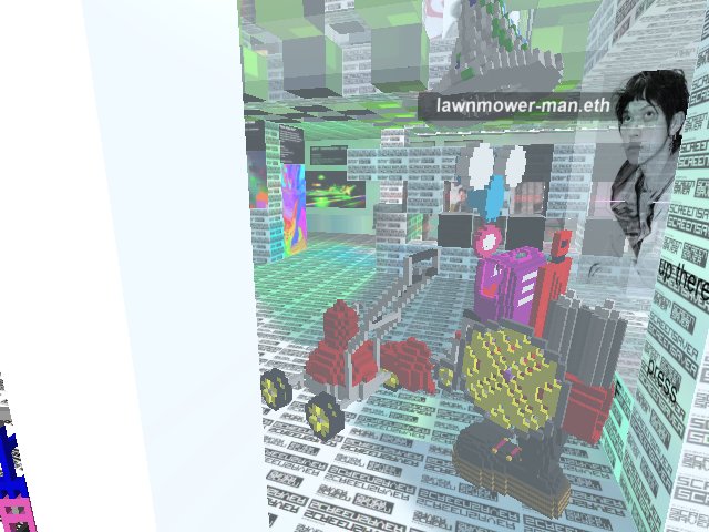 he has a lawnmower?!