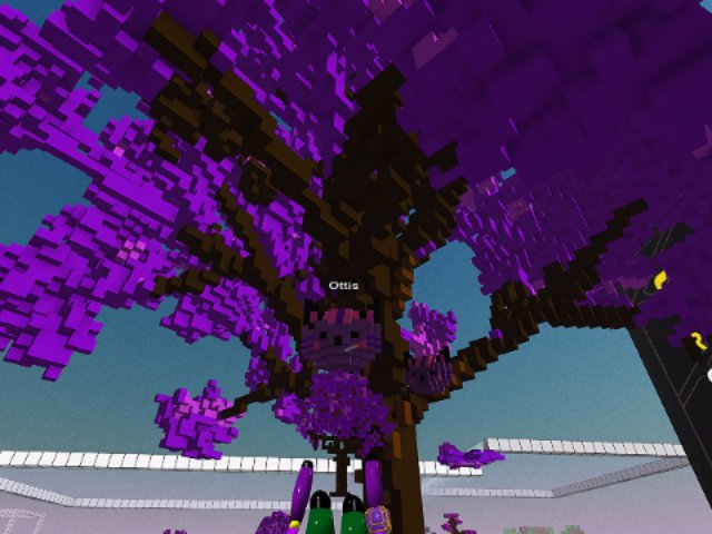My friend Ottis and his purple tree