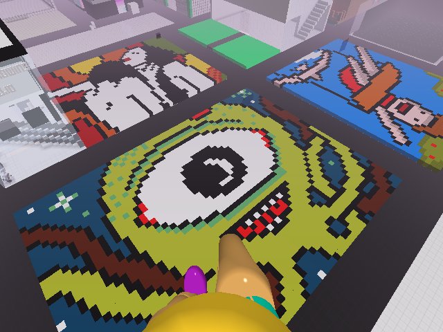 Whoaaaa, pixel voxel floor from little birdie POV! - Roze