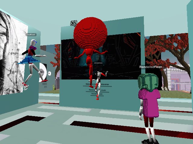 Renderedflesh talking about his piece, it's about the metaverse