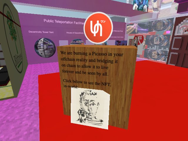 A real life honest-to-goodness Picasso is being burned in the physical world to bridge it into the NFT-verse. WOW.