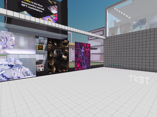 working on Pinku Gallery Annex in CryptoVoxels =)