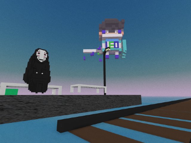 No-face man and Leo~!