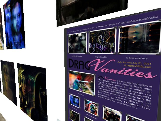 DRAG VANITIES by Johnny Cubert White exhibition www.nfteurope.club