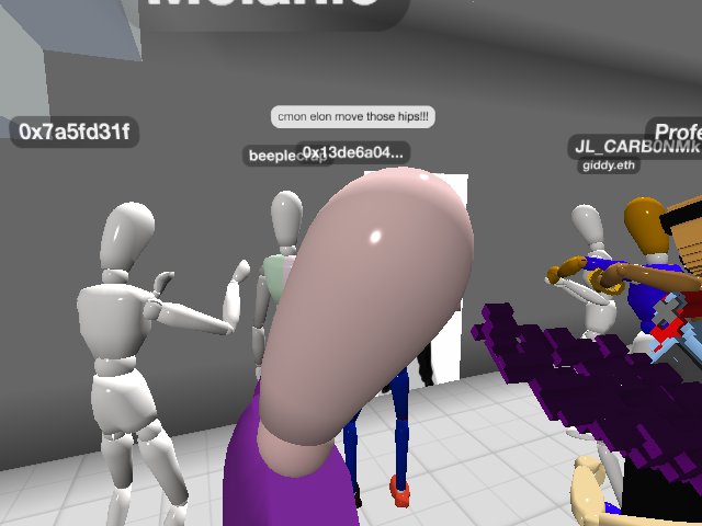 getting real at the dance party with Beeplecrap egging Elon on
shot by wessel