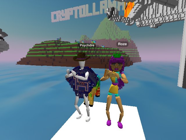 Psychdre Live on Clubhouse and Cryptovoxels!