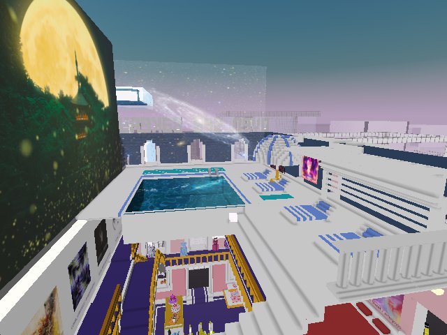 a rooftop swimming pool