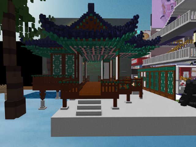 a traditional Korean house