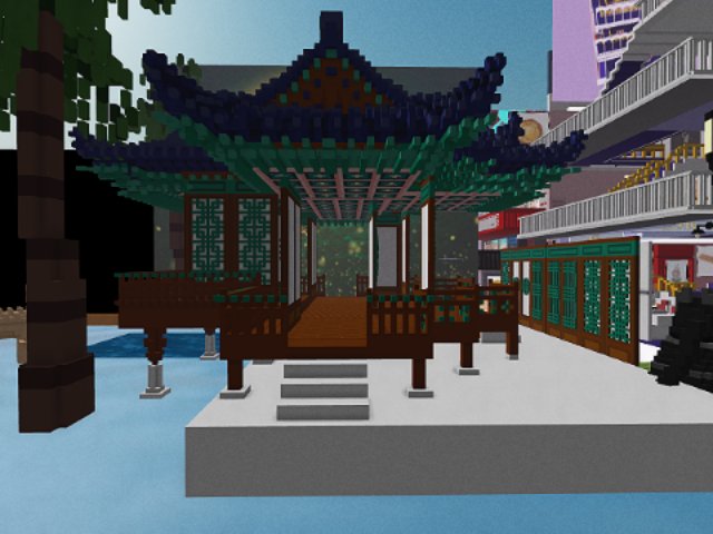 a traditional Korean house