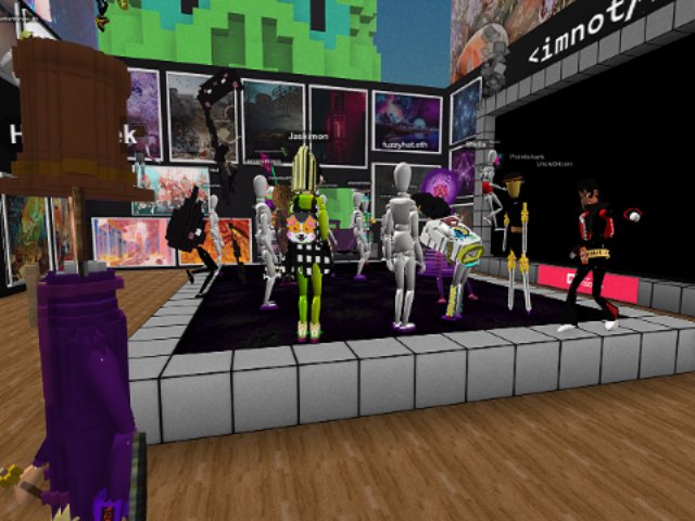 I spy a few Elvis costumes. Elvis wearables reveal at the afterparty tonight over at Vox Walk. Be sure to check it out.