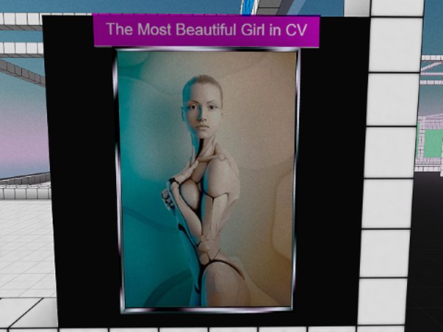 The most beautiful girl in Cryptovoxels.