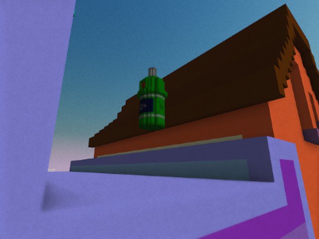 Flying Tanqueray bottle. Loving virtual home-making.