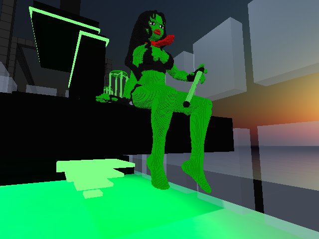 sunsetting pinup... #voxelart #wip by @jeeltcraft for @btchoulala
