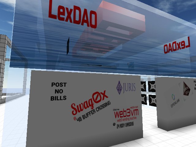 The "POST NO BILLS" sign doesn't seem to be working on the LexDAO building.