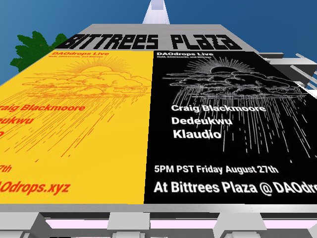 This Friday at 5pm PST DAOdrops Live!  We'll have performances from Craigblackmoore, Dedeukwu, and Klaudio! Streamed via twitch.tv/bittrees