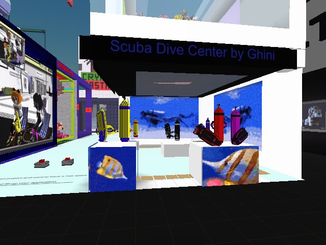 Come dive into the sea of cryptovoxels using diving gear designed by Ghini and check the digital paintings of the Brazilian artist.