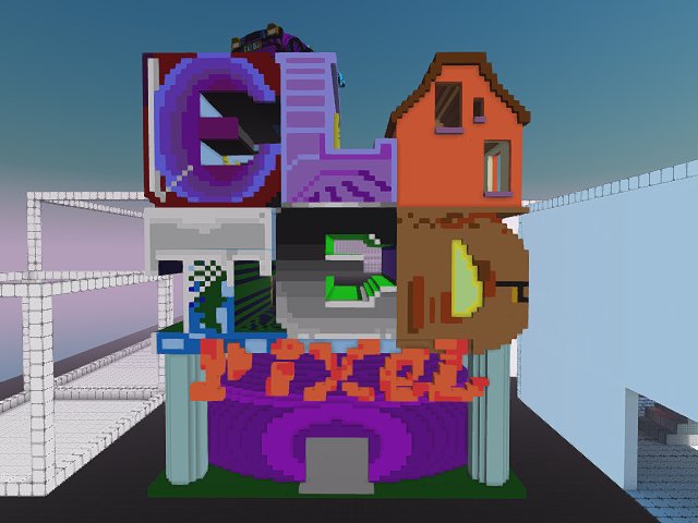 Took the limited-time chance to get this front-shot of Elated Pixel House! Enjoy and visit - it's always open.