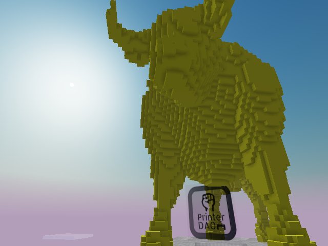 The Golden CryptoBulls by @dannygkass has been completed come visit at @printerdao factory