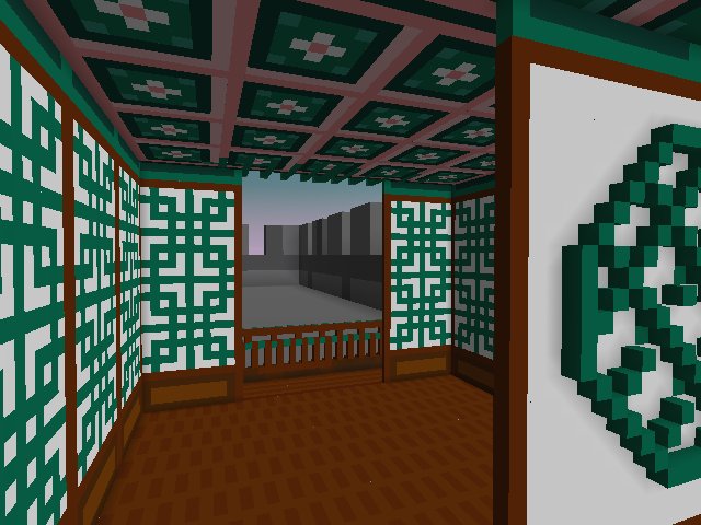 inside a teeny voxel house