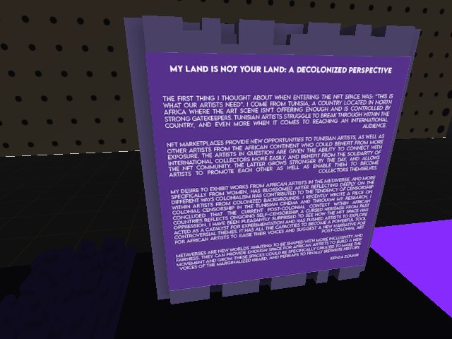 "My Land is Not your Land" curated by Kenza Zouari