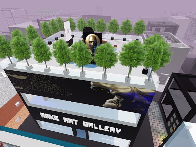 Working a bit on the rooftop of the Art Gallery