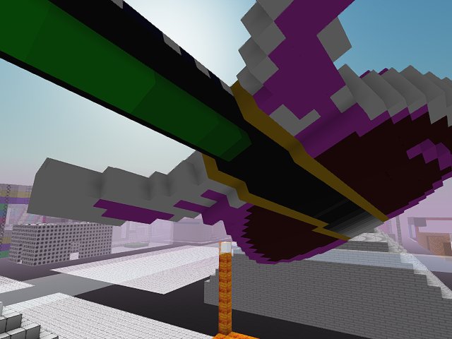 A flying guitar! Remaking the Voxeliving Showroom!