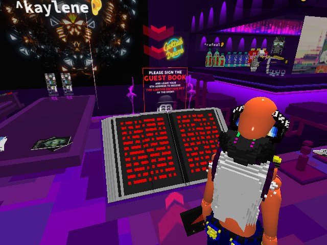 Make sure you signe the guest book to get your NFT