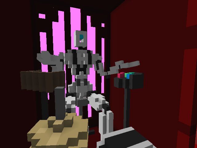 playing a drum with a robot