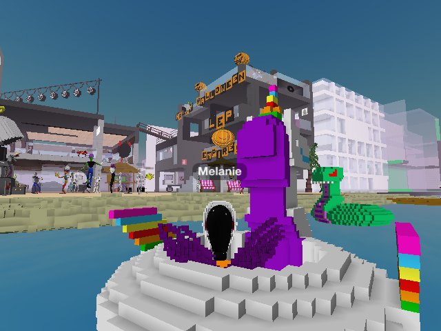 view from the unicorn float :) -Happy Halloween