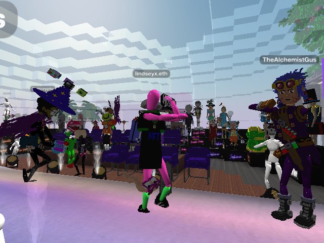 Gus, Lindsey and EZ at the fashion show after party
