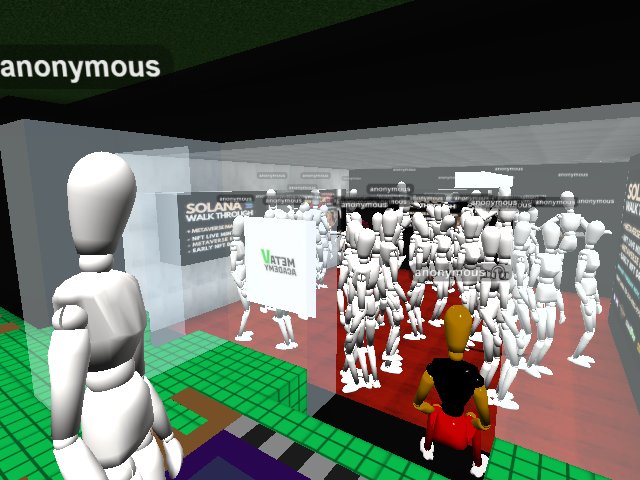 In real time almost 100 people in the metaverse with us.......