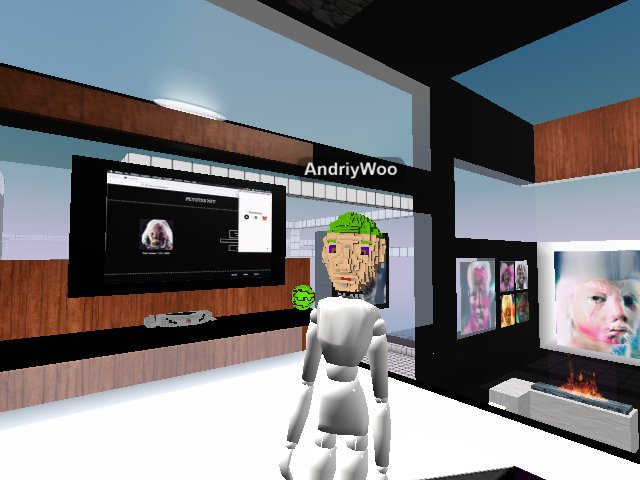 Woo Head #4 testing our freshly minted Wearables (¬‿¬ )
Check: https://www.cryptovoxels.com/collections/310