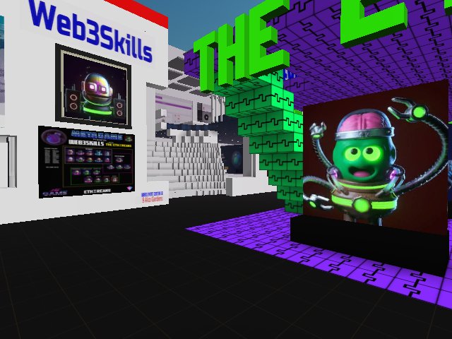 Working on a presentation stage for Ethereans in Junkyard with Web3Skills