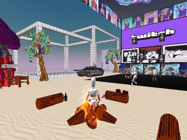 sitting on fire